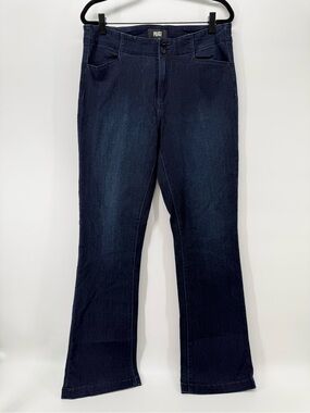 Paige High Rise Manhattan Bootcut Jeans Size 29 slim dark blue wash